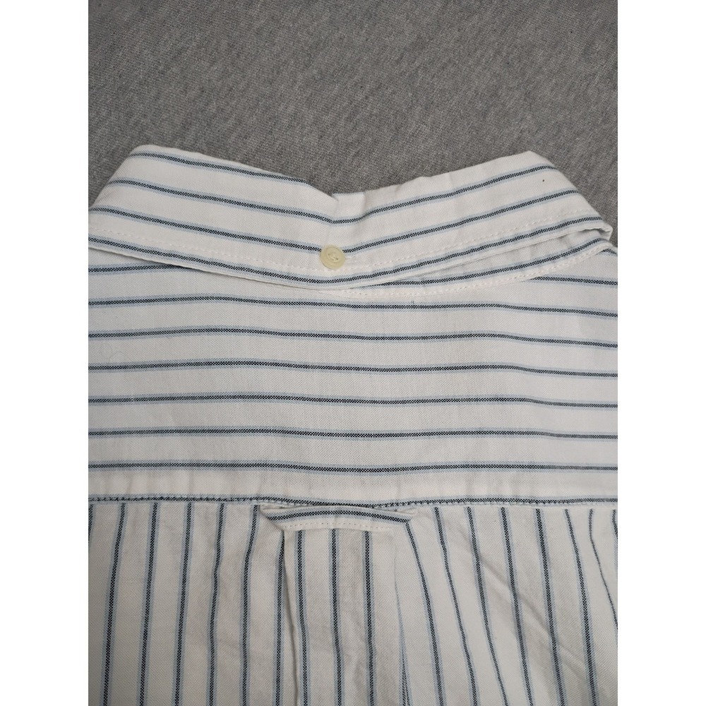 IZOD Saltwater Newport Oxford Shirt Mens XXL Blue White Striped Button Down NWT - Picture 5 of 10